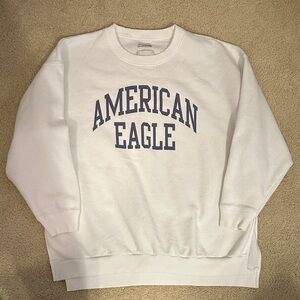 American Eagle Outfitters White Crewneck Sweater